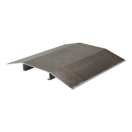 Vestil Cable Protector, 4-3/8 in H, 4 ft L, 48 in W, 1 Channel, Aluminum, Silver FHCR-48-48-16-4H
